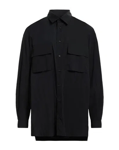 Nike Man Shirt Black Size L Cotton, Nylon