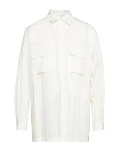 Nike Man Shirt Ivory Size L Cotton, Nylon In White