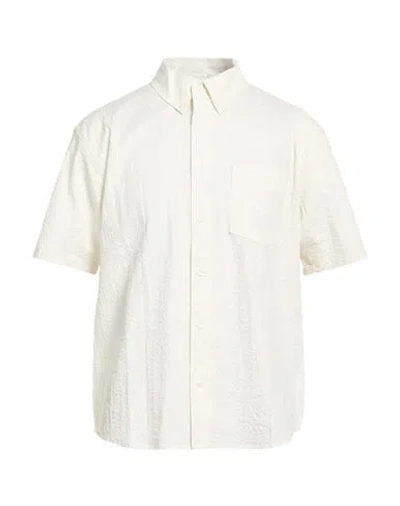 Nike Man Shirt Ivory Size M Cotton, Nylon, Polyester, Elastane In White
