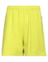 Nike Solo Swoosh French Terry Shorts Bright Cactus In Green