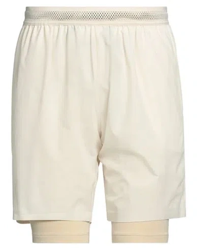 Nike Man Shorts & Bermuda Shorts Cream Size Xxl Nylon, Elastane In White