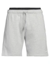 Nike Man Shorts & Bermuda Shorts Light Grey Size L Cotton, Polyester, Nylon, Elastane In Grey