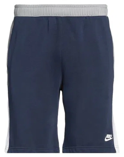 Nike Man Shorts & Bermuda Shorts Midnight Blue Size Xl Cotton, Polyester