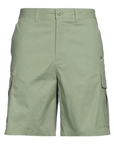 Nike Man Shorts & Bermuda Shorts Sage Green Size 32 Cotton, Elastane In Sage Green
