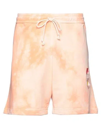 Nike Man Shorts & Bermuda Shorts Salmon Pink Size M Cotton, Polyester