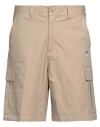 Nike Man Shorts & Bermuda Shorts Taupe Size 30 Cotton, Elastane In Grey