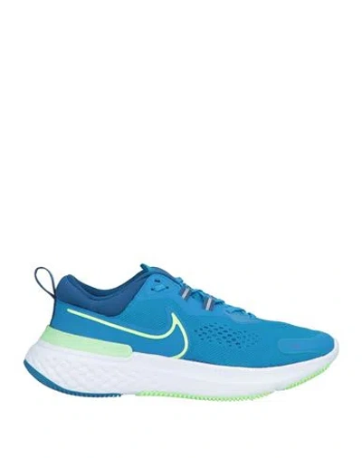 Nike Man Sneakers Azure Size 8.5 Textile Fibers In Blue