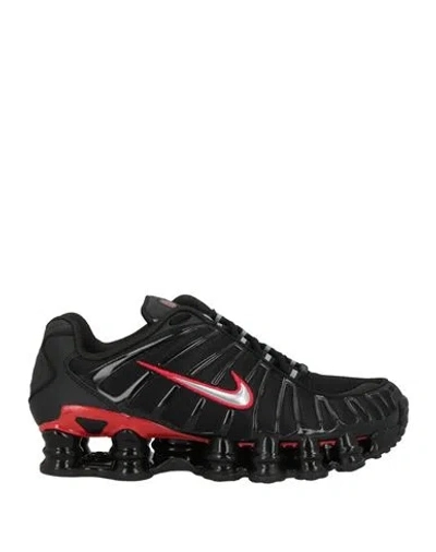 Nike Mens  Shox Tl In Black/university Red/metallic Silver