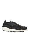 Nike Air Footscape Woven Premium "black Croc" Sneakers In Black