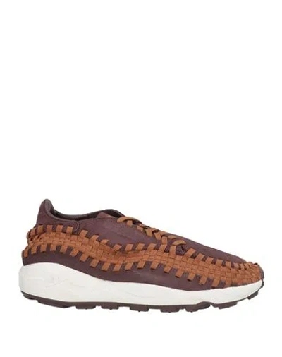 Nike Man Sneakers Chocolate Brown Size 9 Leather, Textile Fibers