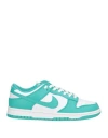 Nike Man Sneakers Emerald Green Size 9 Leather, Textile Fibers