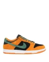 Nike Man Sneakers Orange Size 7 Leather, Textile Fibers