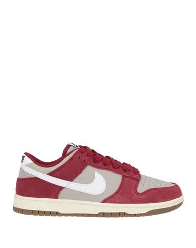 Nike Man Sneakers Taupe Size 9 Leather In Red