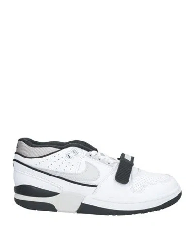 NIKE NIKE MAN SNEAKERS WHITE SIZE 10 LEATHER, TEXTILE FIBERS