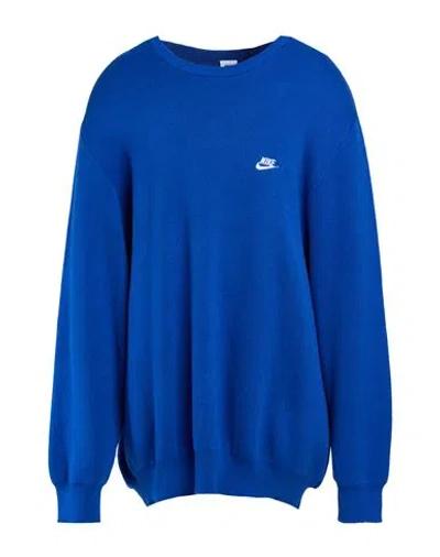 Nike Man Sweater Bright Blue Size Xxxl Cotton