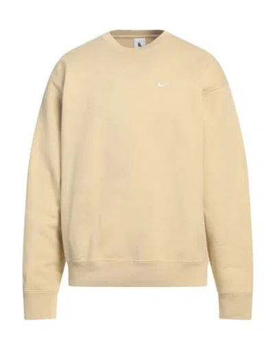 Nike Man Sweatshirt Beige Size L Cotton, Polyester