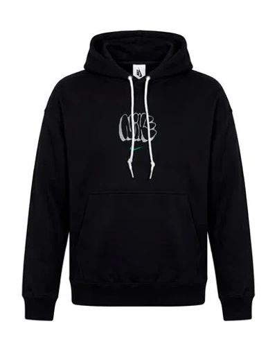 Nike Man Sweatshirt Black Size Xl Cotton, Polyester
