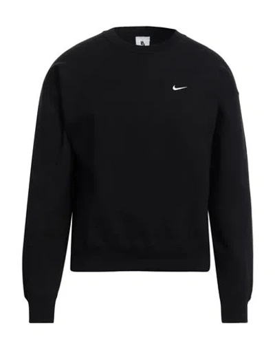 Nike Man Sweatshirt Black Size L Cotton, Polyester