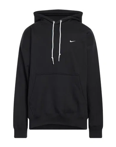 Nike Man Sweatshirt Black Size Xl Cotton, Polyester In Black