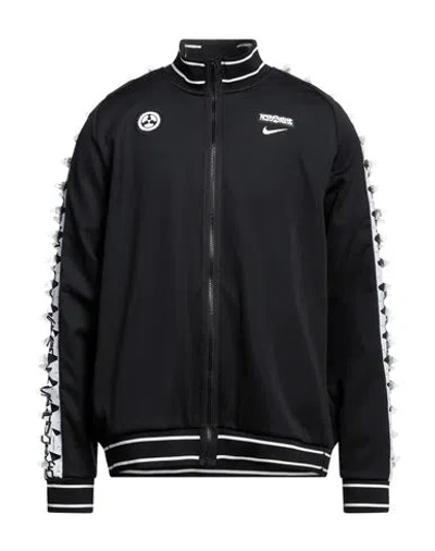 Nike Man Sweatshirt Black Size L Polyester, Nylon