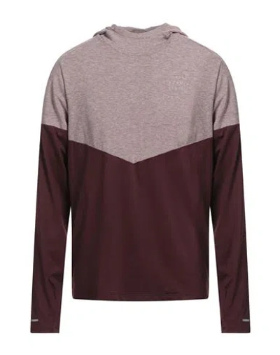 Nike Man Sweatshirt Burgundy Size M Polyester, Elastane, Wool In Red
