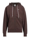 Nike Man Sweatshirt Dark Brown Size S Cotton, Polyester