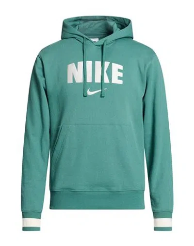 Nike Man Sweatshirt Emerald Green Size S Cotton