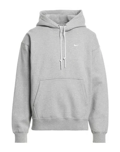 Nike Man Sweatshirt Grey Size Xl Cotton, Polyester In Gray