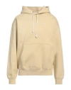 Nike Man Sweatshirt Pastel Yellow Size M Cotton, Polyester