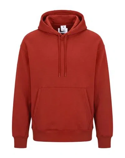 Nike Man Sweatshirt Rust Size M Cotton, Wool, Nylon In Red