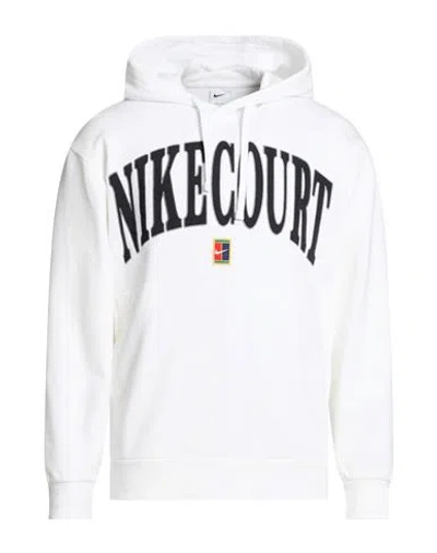 Nike Man Sweatshirt White Size L Cotton, Polyester