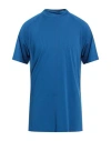 Nike Man T-shirt Azure Size Xxl Polyester, Nylon, Elastane In Blue