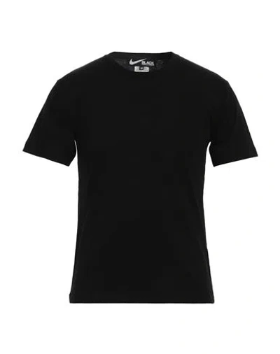 Nike Man T-shirt Black Size L Cotton In Black