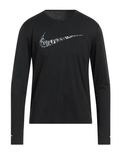 Nike Man T-shirt Black Size S Polyester