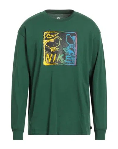 Nike Man T-shirt Green Size M Cotton