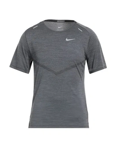 Nike Man T-shirt Grey Size S Polyester In Gray