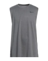 Nike Man T-shirt Grey Size L Polyester