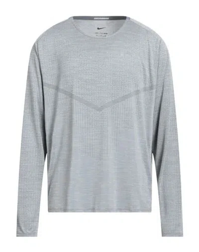 Nike Man T-shirt Light Grey Size Xl Polyester In Gray