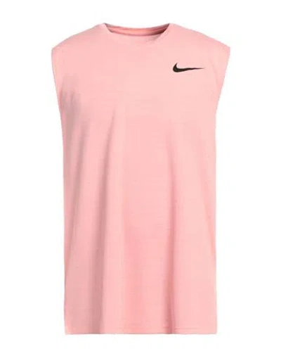 Nike Man T-shirt Light Pink Size Xl Polyester
