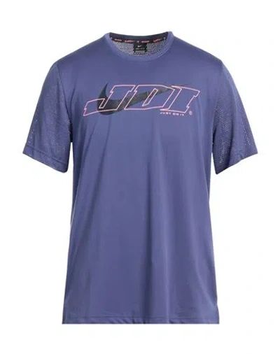 Nike Man T-shirt Purple Size S Polyester, Elastane