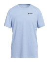 Nike Man T-shirt Sky Blue Size L Polyester