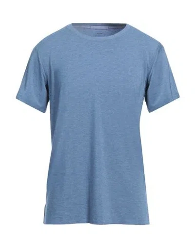 Nike Man T-shirt Slate Blue Size L Polyester, Lyocell, Elastane