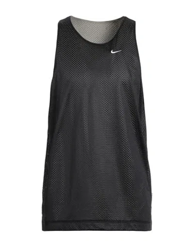 Nike Man Tank Top Black Size M Polyester