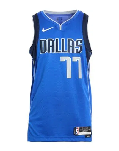 Nike Man Tank Top Blue Size L Polyester