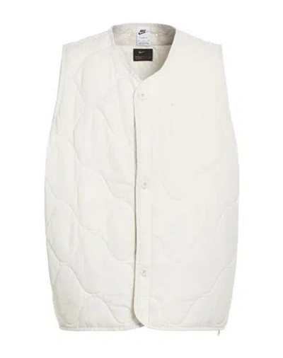 Nike Man Vest Ivory Size Xl Nylon In White