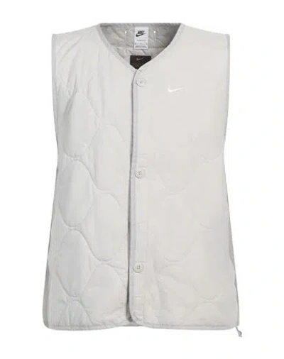 Nike Man Vest Light Grey Size Xxl Nylon In White