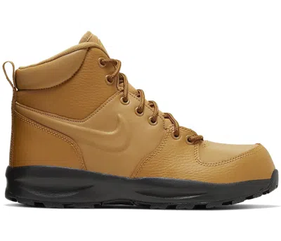 Pre-owned Nike Manoa Leather Sneakers In Wheat/black In Multi