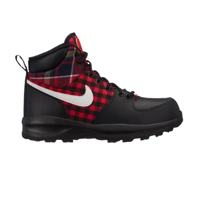Pre-owned Nike Manoa Se Gs 'plaid' | Black | Kid's Size 5.5