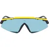 Nike Marquee 66mm Oversize Shield Sunglasses In Laser Orange/teal