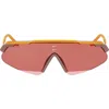 Nike Marquee 66mm Oversize Shield Sunglasses In Monarch/vermillion